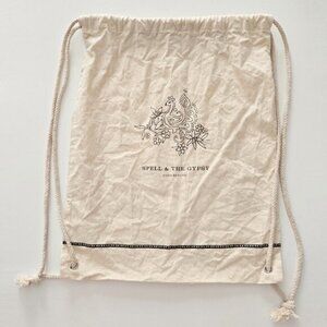 Spell Drawstring Peacock Linen Bag Backpack b24E